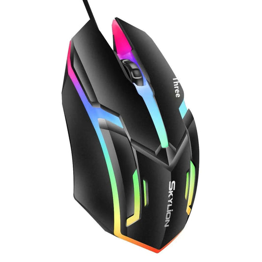 Souris lumineuse filaire pour bureau, jeux et ordinateur portable Les Visionnaires