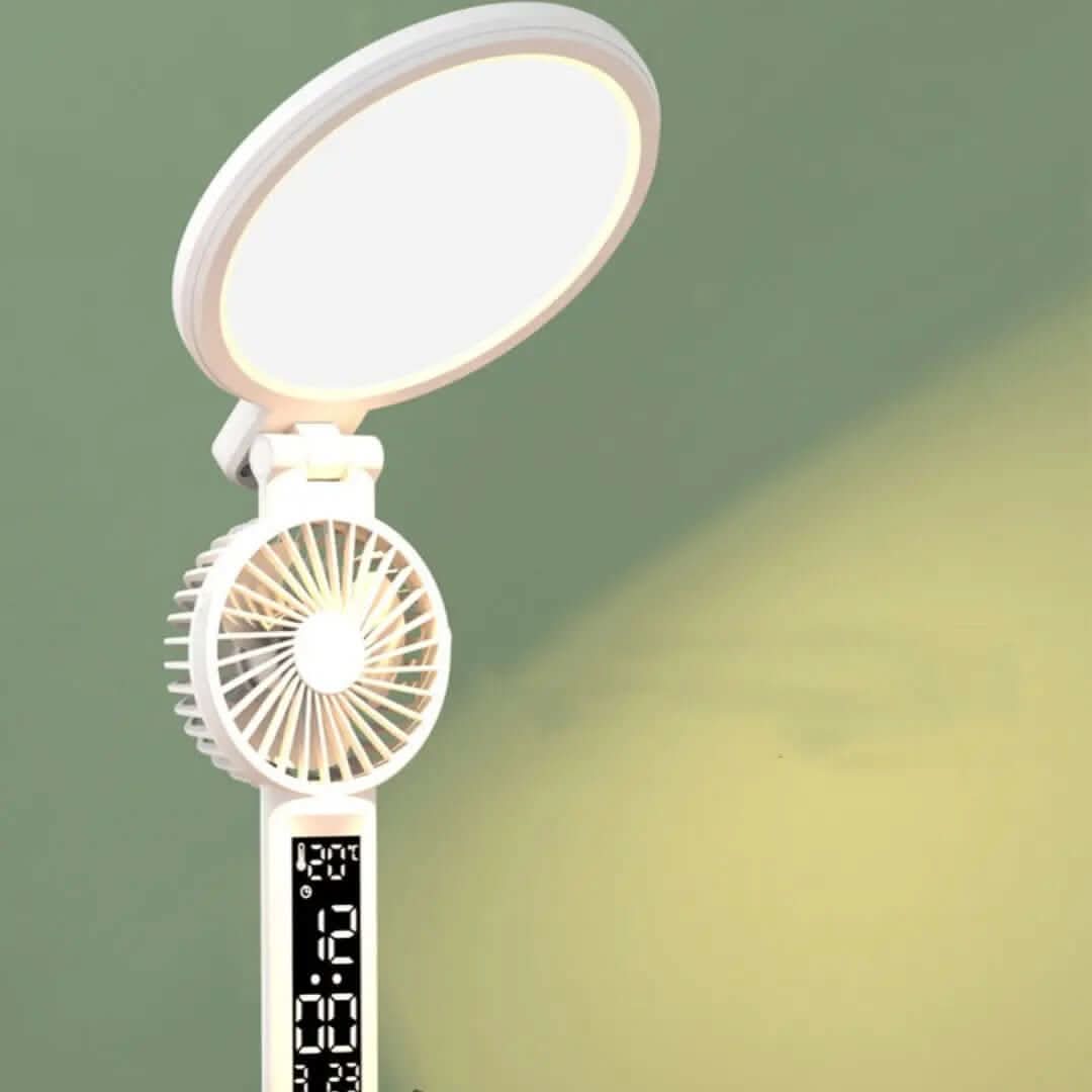 lampe de bureau LED avec horloge et ventilateur Les Visionnaires