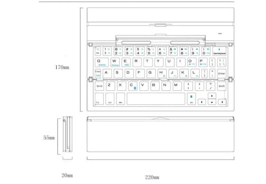 Clavier Bluetooth pliable ultra-fin Les Visionnaires