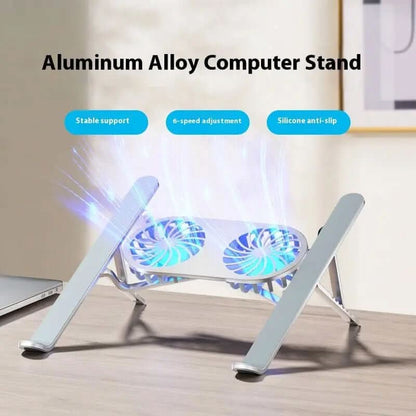 Support ordinateur portable en alliage d'aluminium avec ventilateurs doubles Les Visionnaires