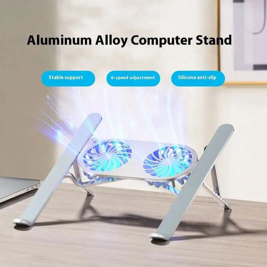 Support ordinateur portable en alliage d'aluminium avec ventilateurs doubles Les Visionnaires
