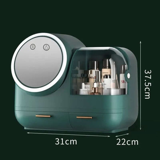 boîte de rangement pour maquillage avec miroir intégré Les Visionnaires