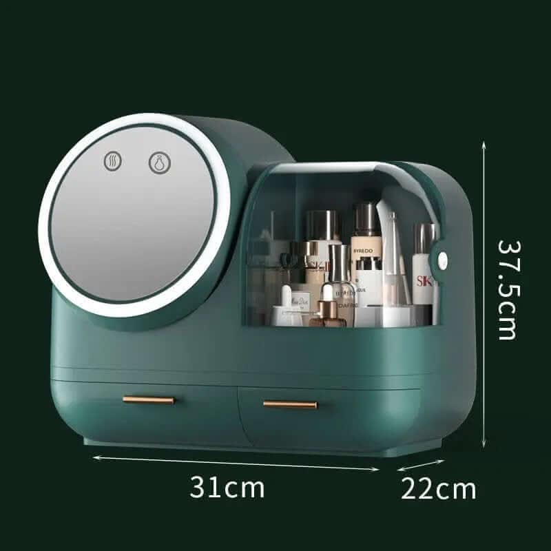 boîte de rangement pour maquillage avec miroir intégré Les Visionnaires