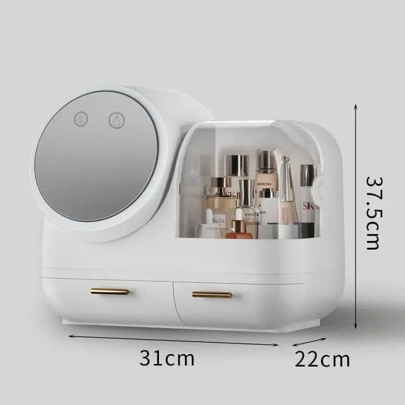 boîte de rangement pour maquillage avec miroir intégré Les Visionnaires