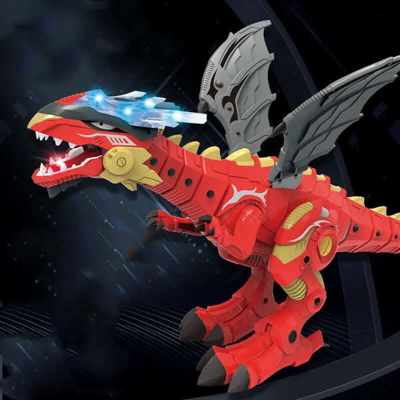 Jouet dragon marchant avec effet de feu et pulvérisation d'eau Les Visionnaires