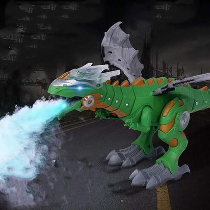 Jouet dragon marchant avec effet de feu et pulvérisation d'eau Les Visionnaires