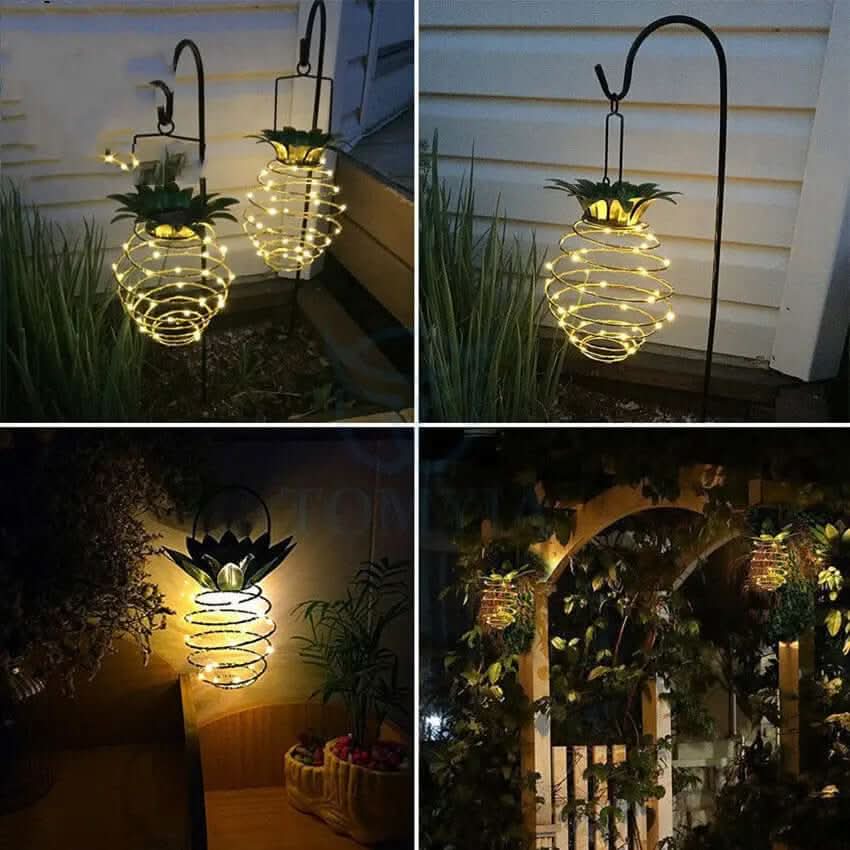 Lampes solaires étanches en forme d'ananas Les Visionnaires