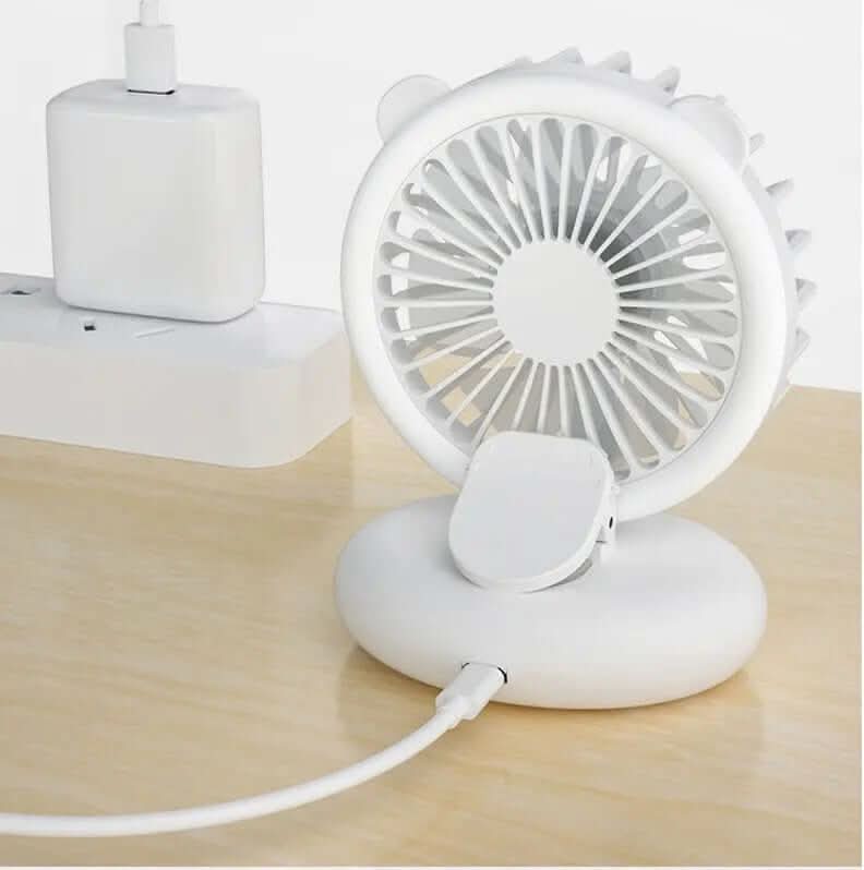 Mini ventilateur USB rechargeable, lumière led intégrées Les Visionnaires
