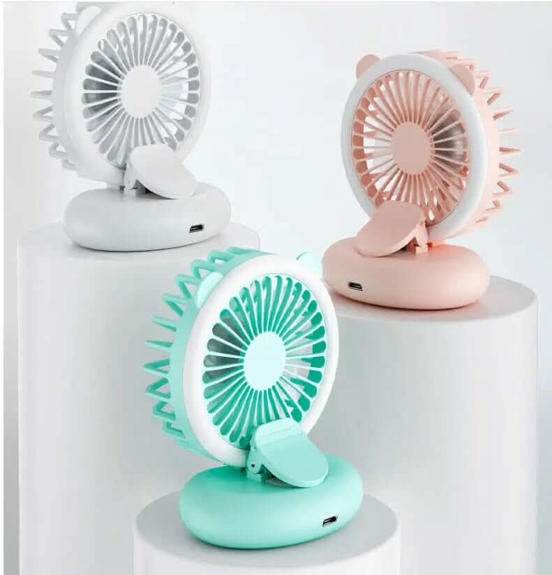 Mini ventilateur USB rechargeable, lumière led intégrées Les Visionnaires