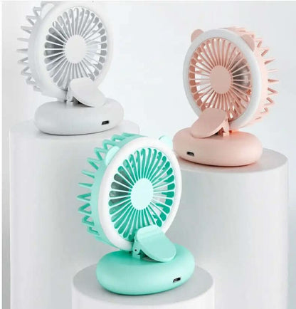 Mini ventilateur USB rechargeable, lumière led intégrées Les Visionnaires