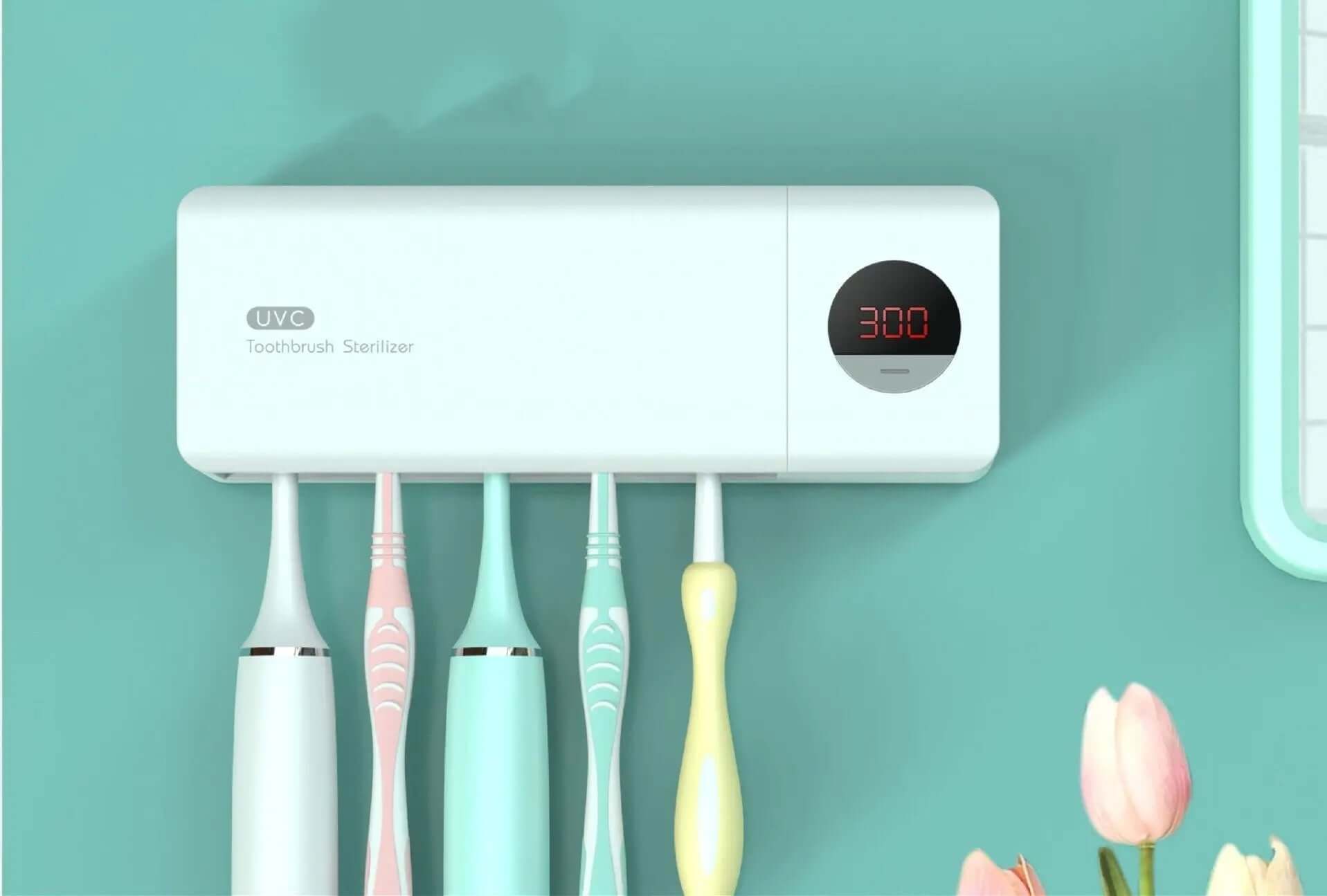 Porte-brosse à dents rechargeable avec stérilisation aux ultraviolets Les Visionnaires