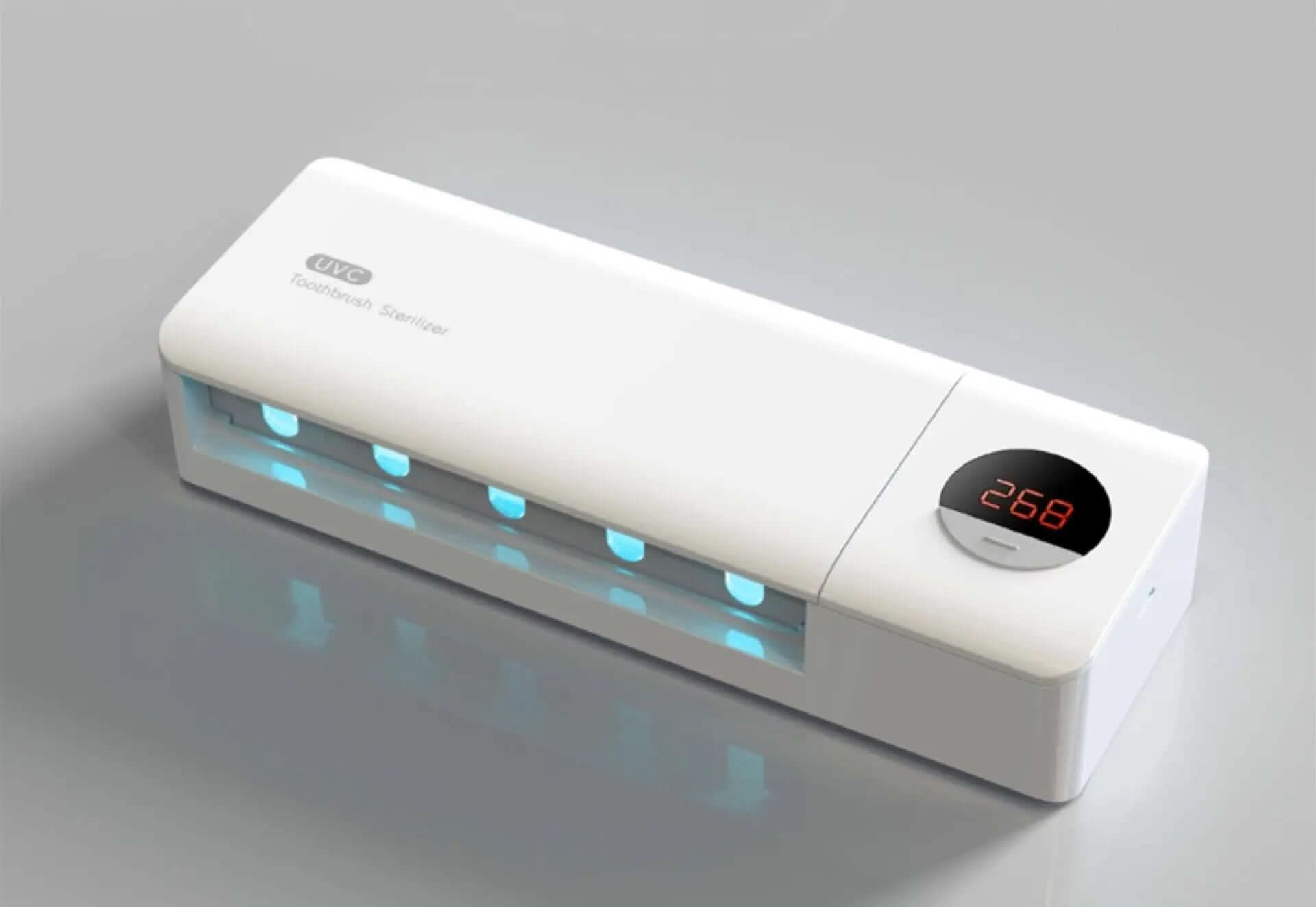 Porte-brosse à dents rechargeable avec stérilisation aux ultraviolets Les Visionnaires