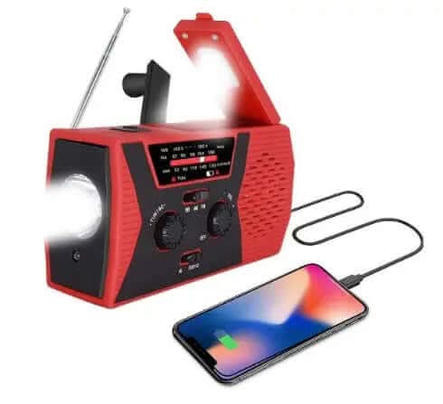 Radio Portable 5-en-1 à Manivelle Solaire – Idéale pour l’Extérieur et les Urgences Les Visionnaires