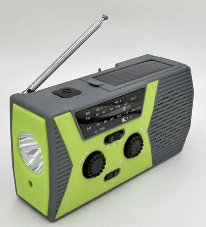 Radio Portable 5-en-1 à Manivelle Solaire – Idéale pour l’Extérieur et les Urgences Les Visionnaires
