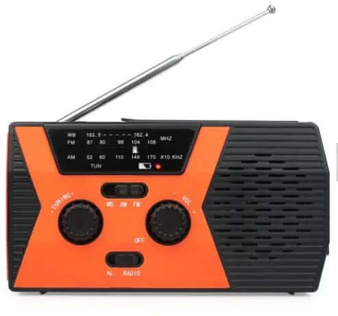 Radio Portable 5-en-1 à Manivelle Solaire – Idéale pour l’Extérieur et les Urgences Les Visionnaires