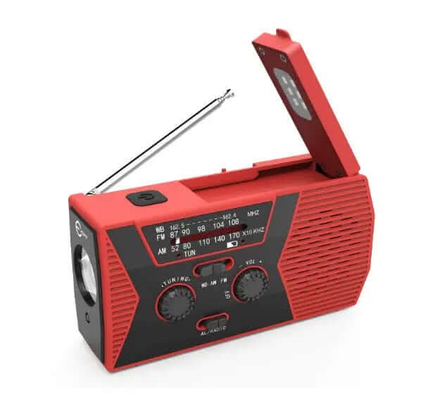 Radio Portable 5-en-1 à Manivelle Solaire – Idéale pour l’Extérieur et les Urgences Les Visionnaires