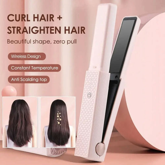 Lisseur à cheveux sans fil USB, mini fer à boucler en céramique Les Visionnaires