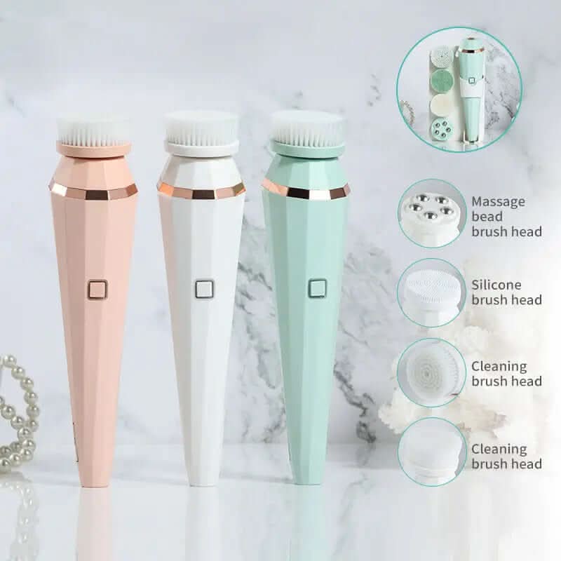 Brosse Nettoyante Faciale Électrique 4 en 1 Rechargeable USB Les Visionnaires