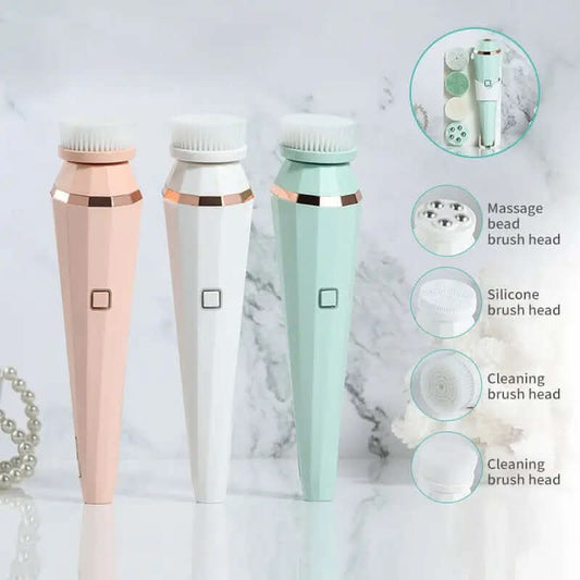 Brosse Nettoyante Faciale Électrique 4 en 1 Rechargeable USB Les Visionnaires