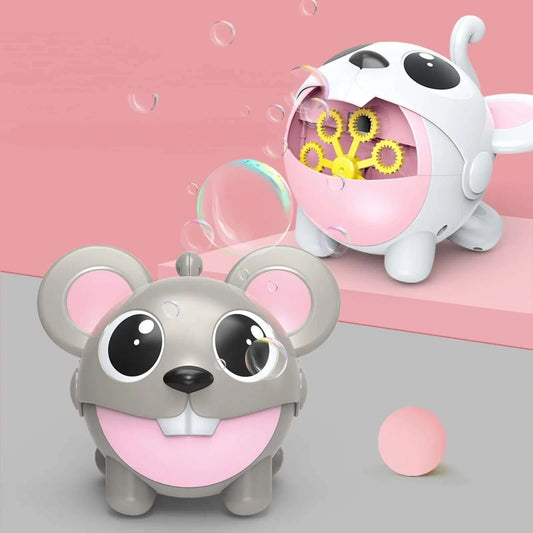 Automatic Cute Bubble Machine Soap Bubble Blower Outdoor Kids Electric Bubble Blowing Toy For Kids Les Visionnaires