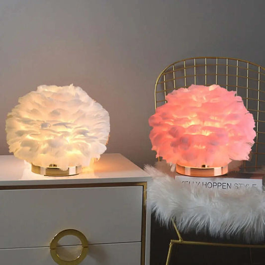 Lampe de Table en Plumes Les Visionnaires