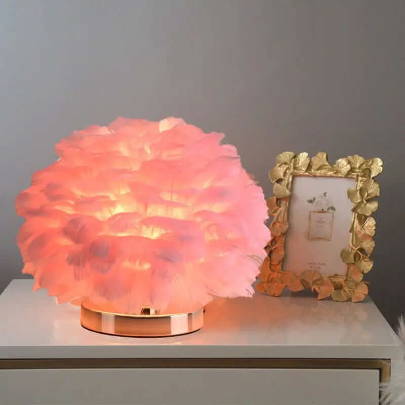 Lampe de Table en Plumes Les Visionnaires