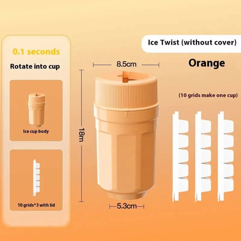 Twisting Ice Cup Rotating Release Ice Cube Tray Les Visionnaires