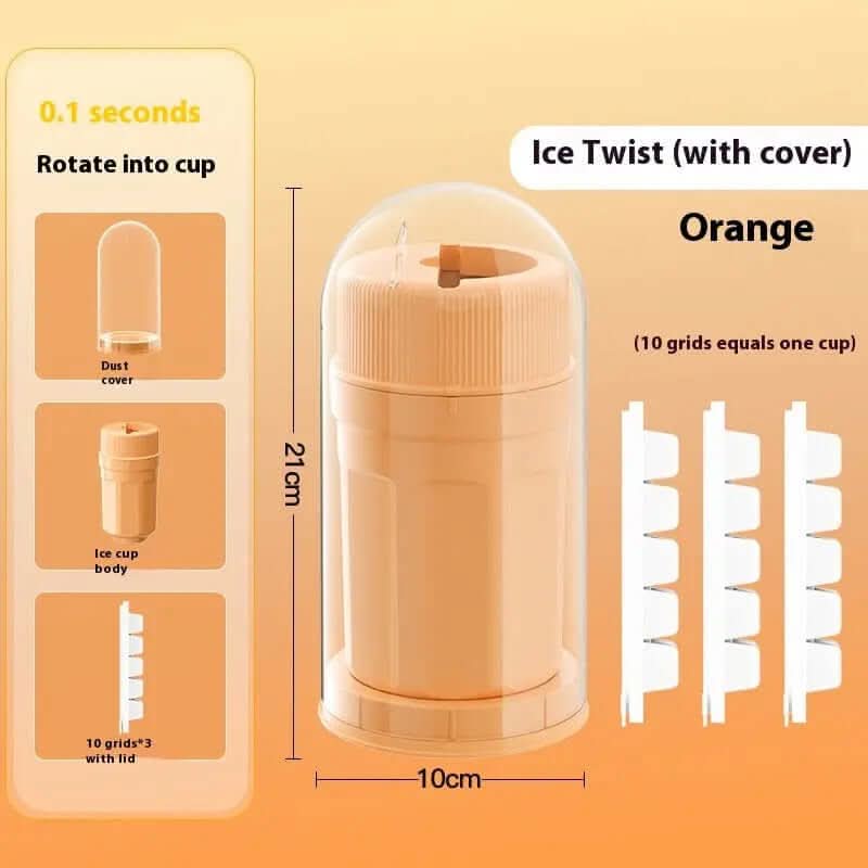 Twisting Ice Cup Rotating Release Ice Cube Tray Les Visionnaires