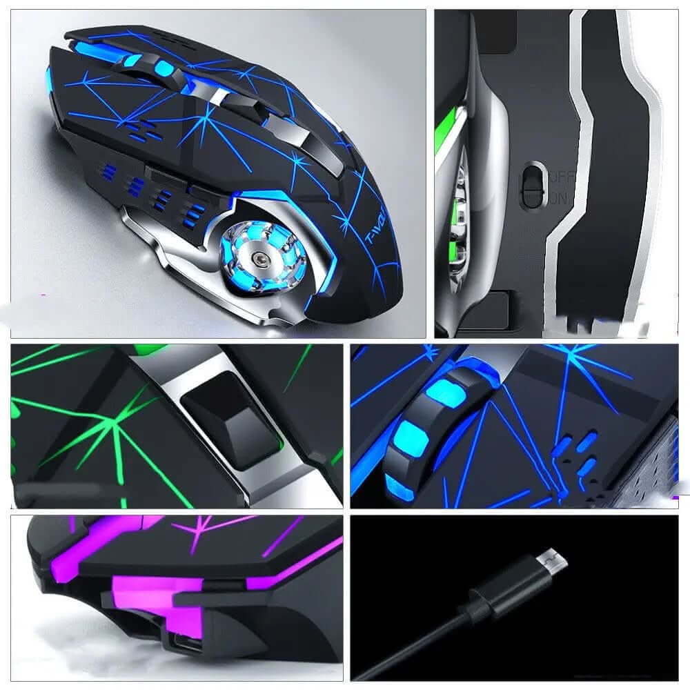 Souris de jeu optique USB sans fil 2.4G Les Visionnaires