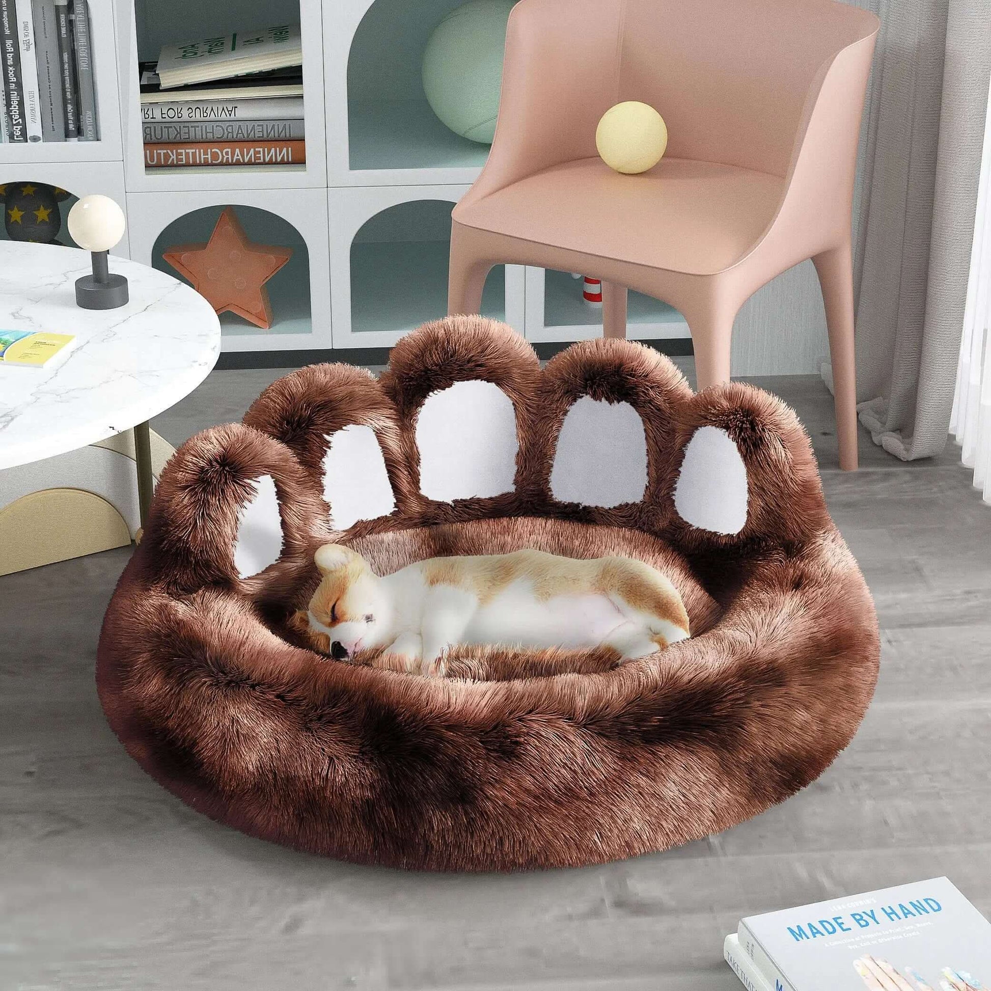 Cute Dog Bear Paw Shape Dog Bed, Dog Beds & Furniture For Small And Medium Dogs, Cozy Plush Cute Cat Beds For Indoor Cats Les Visionnaires