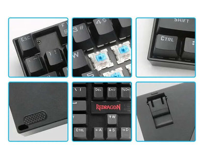 Clavier mécanique filaire monochrome lumineux, 5 pièces Les Visionnaires