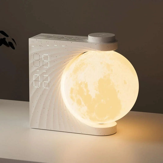 Horloge lumineuse colorée avec lumière lunaire, réveil Les Visionnaires