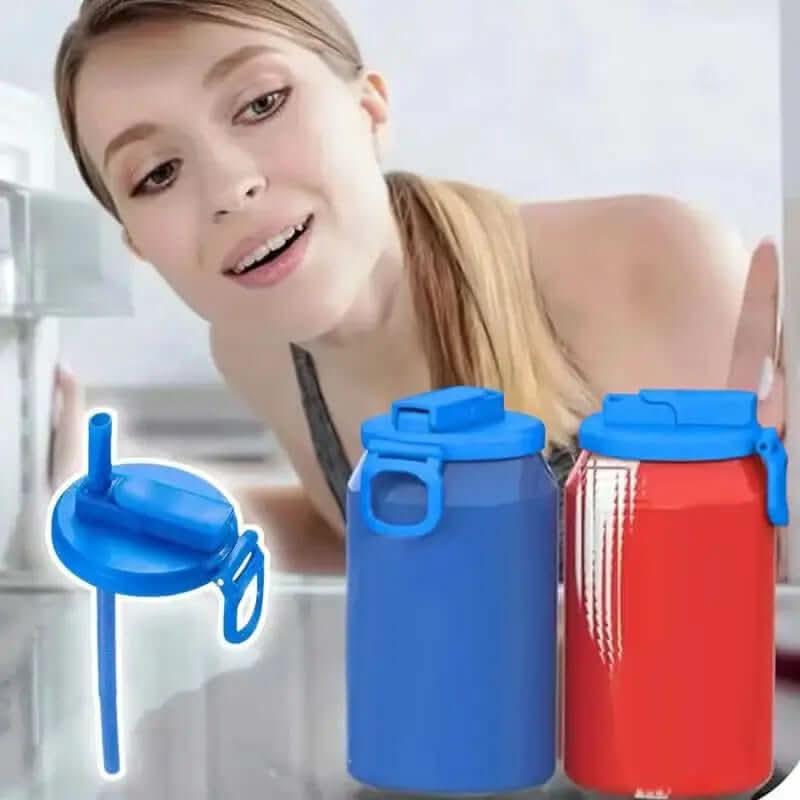 Couvercle de canette de soda avec paille Les Visionnaires