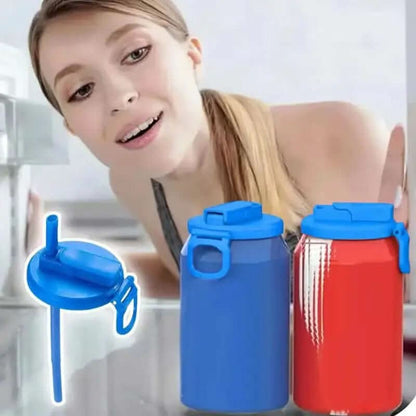 Couvercle de canette de soda avec paille Les Visionnaires
