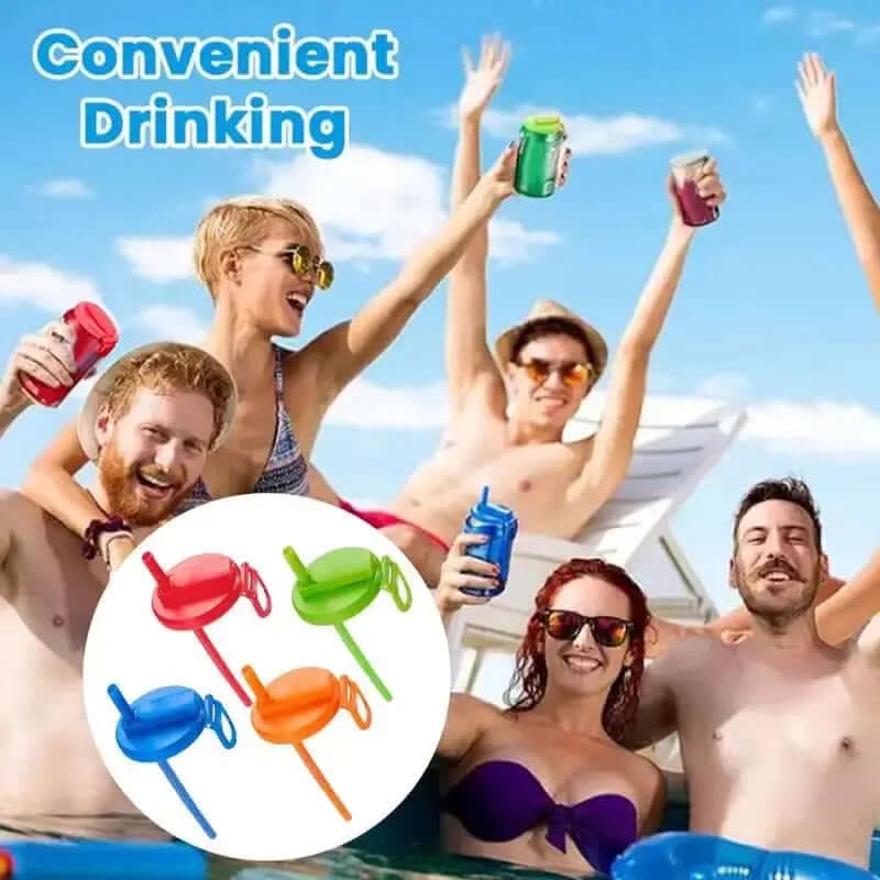 Couvercle de canette de soda avec paille Les Visionnaires