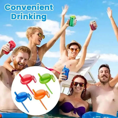 Couvercle de canette de soda avec paille Les Visionnaires
