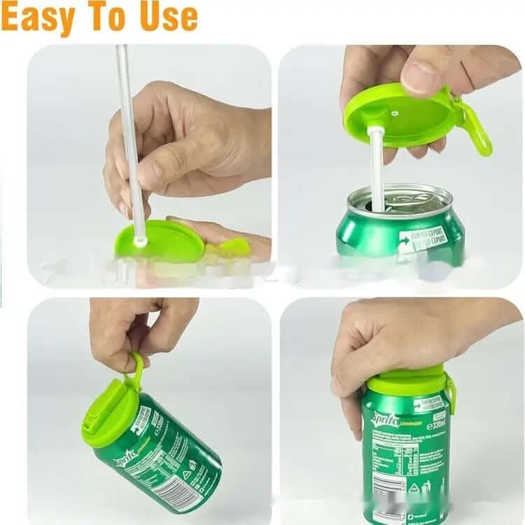 Couvercle de canette de soda avec paille Les Visionnaires