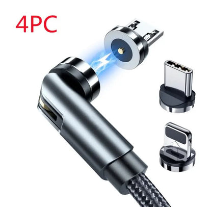 Câble magnétique rotatif 360 degrés USB Type C, câble de charge rapide. Les Visionnaires
