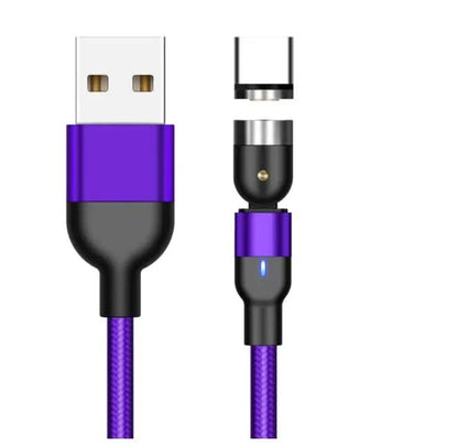 Câble magnétique rotatif 360 degrés USB Type C, câble de charge rapide. Les Visionnaires