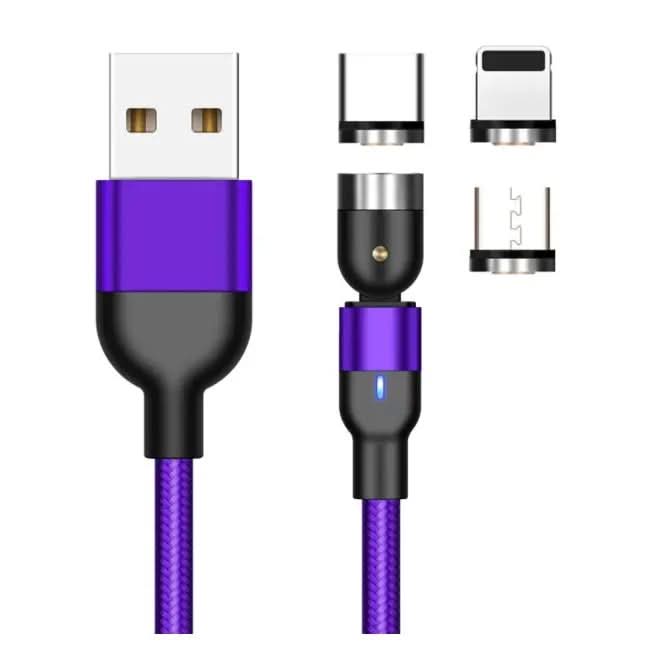 Câble magnétique rotatif 360 degrés USB Type C, câble de charge rapide. Les Visionnaires