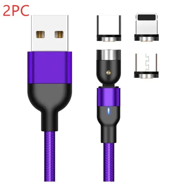 Câble magnétique rotatif 360 degrés USB Type C, câble de charge rapide. Les Visionnaires