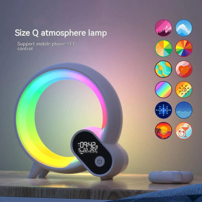Réveil numérique analogique créatif Q Light, Bluetooth, Les Visionnaires