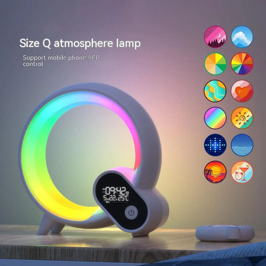 Réveil numérique analogique créatif Q Light, Bluetooth, Les Visionnaires