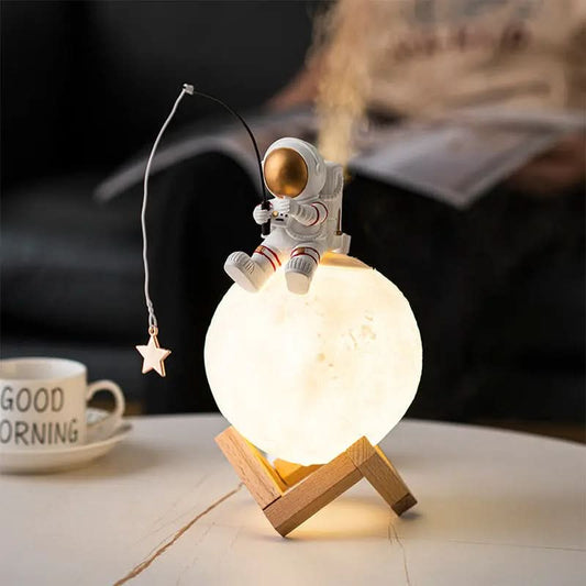 Figurines d'astronautes en résine, veilleuse miniature, humidificateur, diffuseur Les Visionnaires