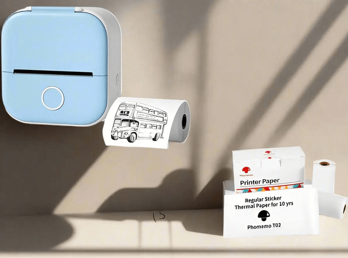 Mini-imprimante d'étiquettes thermique portable, T02 Les Visionnaires