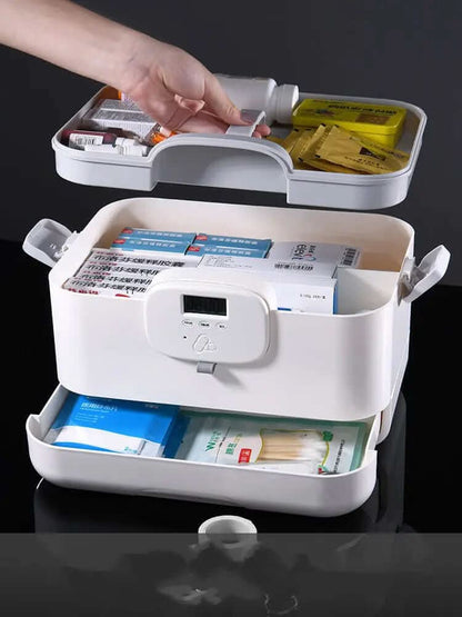 Boîte de Rangement Médicale Intelligente avec Réveil – Les Visionnaires