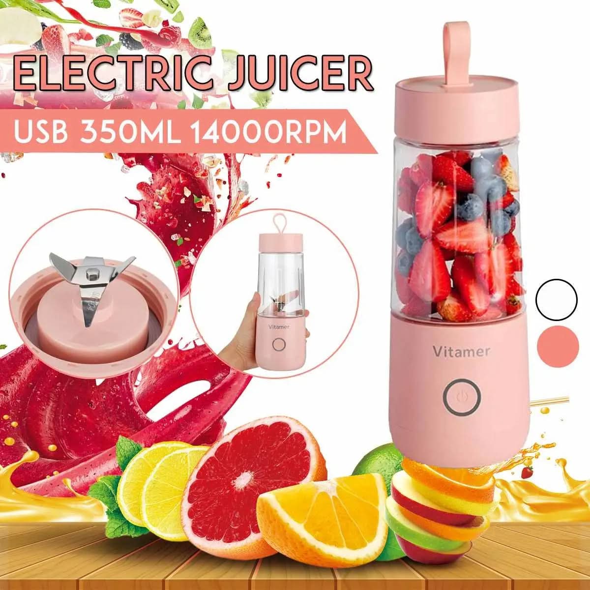 Mixeur portable électrique rechargeable par USB, 350 ml Les Visionnaires