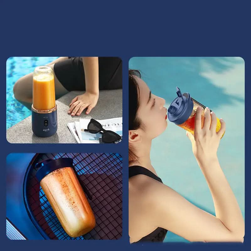 Mini mixeur portable à 6 lames, extracteur de jus, smoothie, chargement USB Les Visionnaires