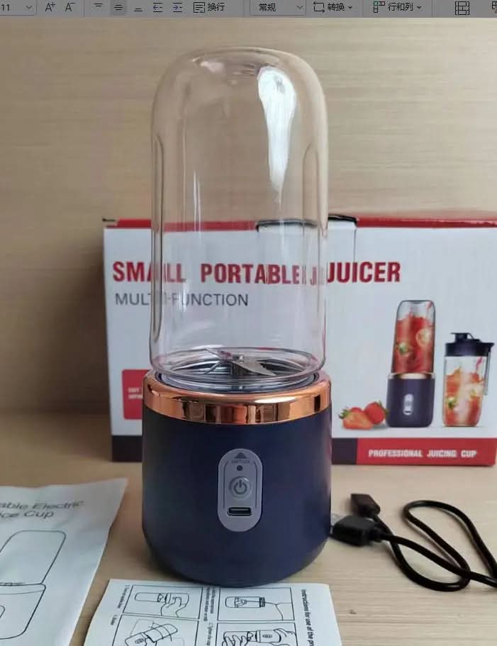 Mini mixeur portable à 6 lames, extracteur de jus, smoothie, chargement USB Les Visionnaires