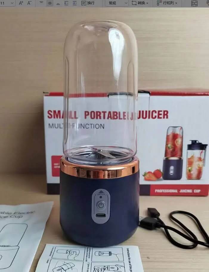 Mini mixeur portable à 6 lames, extracteur de jus, smoothie, chargement USB Les Visionnaires